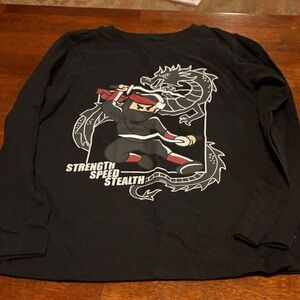 Black Ninja Long Sleeve Kids Tee